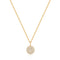 Gold Glam Disc Pendant Necklace